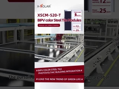 520W BIPV Ηλιακές μονάδες Ατσάλινες πλάκες οροφής 13,36A Βέλτιστο ρεύμα λειτουργίας