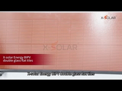 Πορτοκαλί διπλό γυαλί επίπεδα ηλιακά πλακάκια 120W ηλιακά πάνελ Μαξ συντηρητή ρεύμα 25A