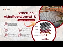 50W καμπυλωτό BIPV ηλιακό πάνελ Κεραμίδες οροφής Σύντομο κύκλωμα τάση 8.62A CE TUV πιστοποιημένο